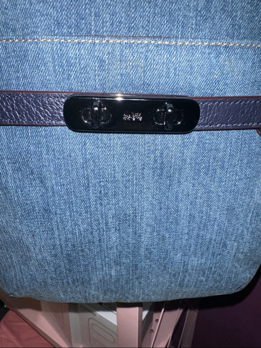 COACH Swagger Denim and Leather Crossbody - Picture 4 of 9